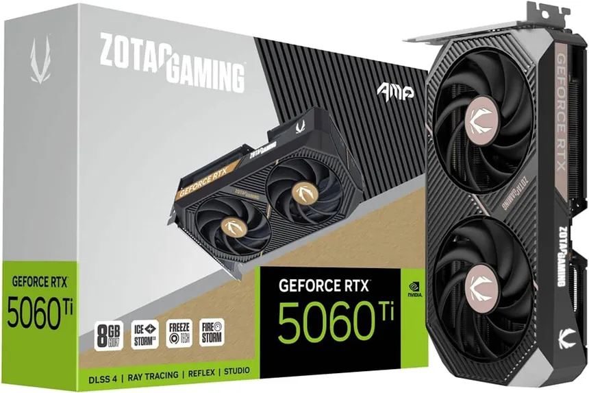 Zotac GAMING GeForce RTX 5060 Ti AMP 8 Go GDDR7 Reflex 2 RTX image 1