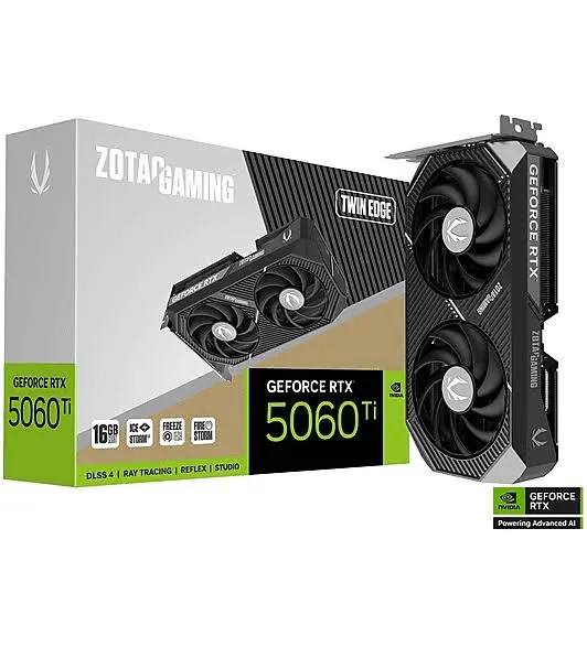 Zotac GAMING GeForce RTX 5060 Ti Twin Edge 16 Go GDDR7 Reflex 2 RTX