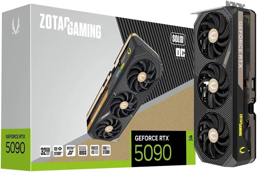 Zotac GAMING GeForce RTX 5090 SOLID OC 32 Go GDDR7 Reflex 2 RTX  image 1