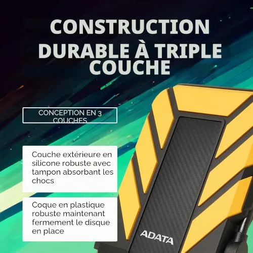 ADATA HD710P 1 To Jaune - vue 8