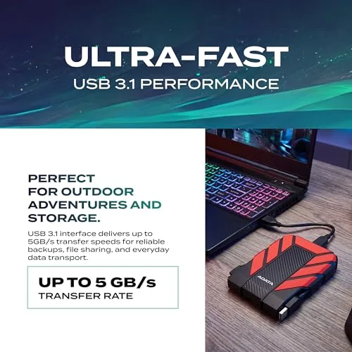 ADATA HD710P 1 To Rouge - vue 4