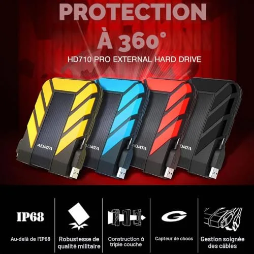 ADATA HD710P 2 To Rouge - vue 3