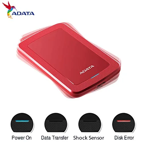 ADATA HV300 1 To Rouge - vue 3