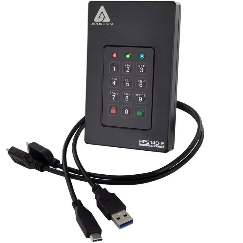 Disque dur Apricorn Aegis Fortress L3 2TB HDD