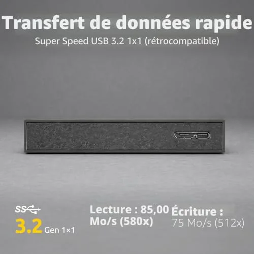 Carte Mémoire Intenso 2 To USB 3.0 Anthracite - vue 4