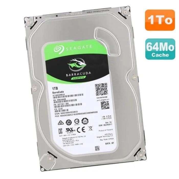 Seagate BarraCuda ST1000DM010 1 To 7200 tr/min