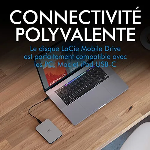 Disque dur externe LaCie Mobile Drive STLP1000400 1 To - vue 4