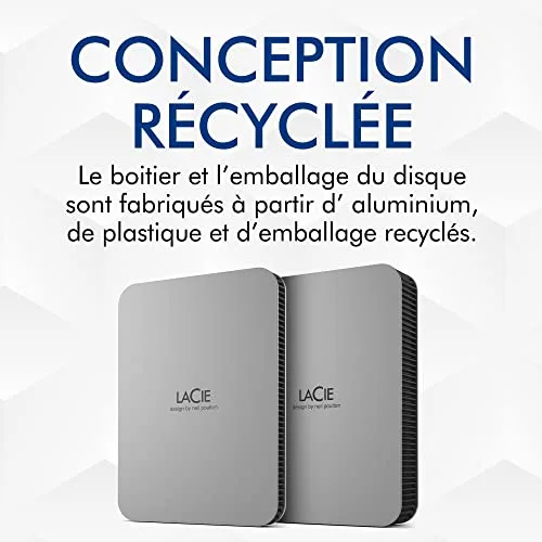 Disque dur externe LaCie Mobile Drive STLP1000400 1 To - vue 5
