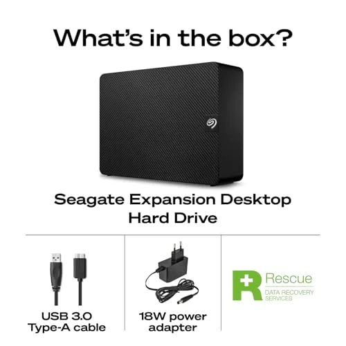 Disque Dur Externe - SEAGATE - Expansion Desktop - 8To - USB 3.0 - 3.5 pouces - vue 2