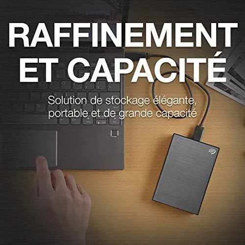 Disque dur externe - Seagate - One Touch - 4To - USB 3.0 - Chiffrement matériel - vue 2