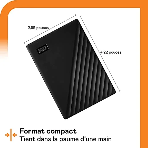 Disque Dur Externe WD My Passport 1 To Noir - vue 3