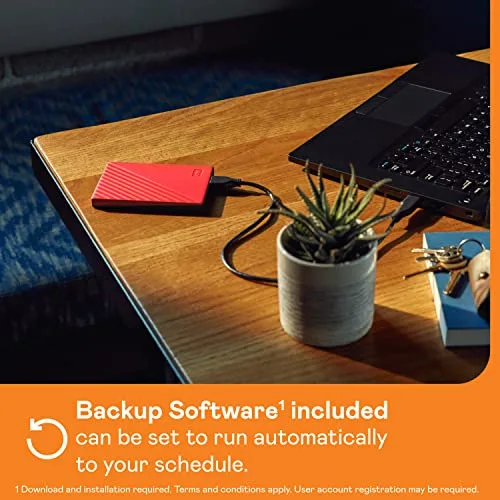 Disque Dur Externe WD My Passport 2 To Rouge - vue 3