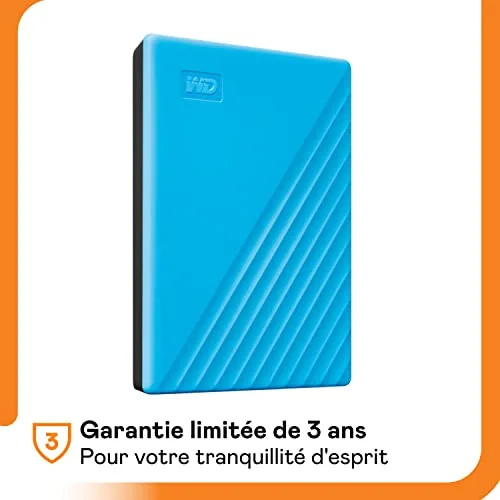 Disque Dur Externe WD My Passport 4 To Bleu - vue 7
