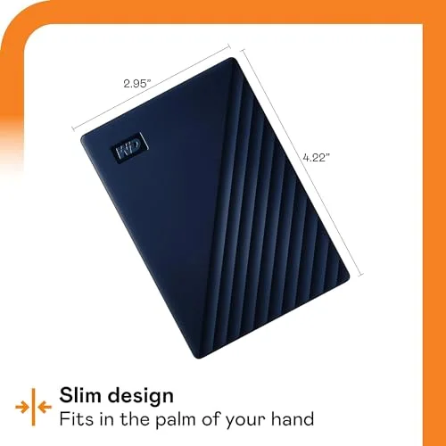 Disque dur Externe WD My Passport for Mac 2 To Bleu - vue 3