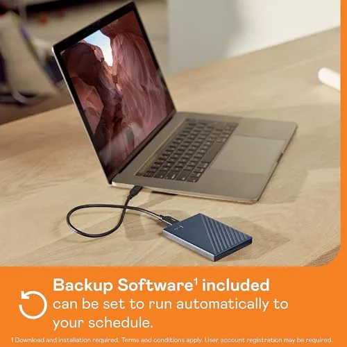 Disque dur Externe WD My Passport for Mac 2 To Bleu - vue 4