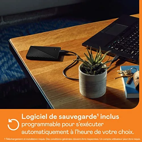Disque Dur HDD Externe Western Digital My Passport 5 To Noir - vue 4