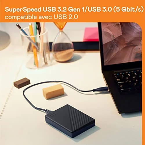 Disque Dur HDD Externe Western Digital My Passport 5 To Noir - vue 6
