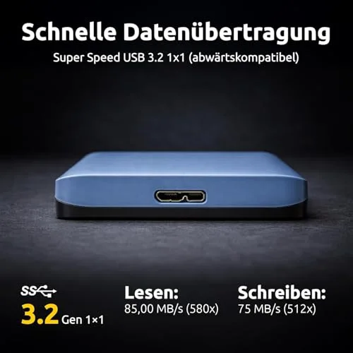 Disque Dur Intenso Memory Safe 2TB Bleu - vue 5
