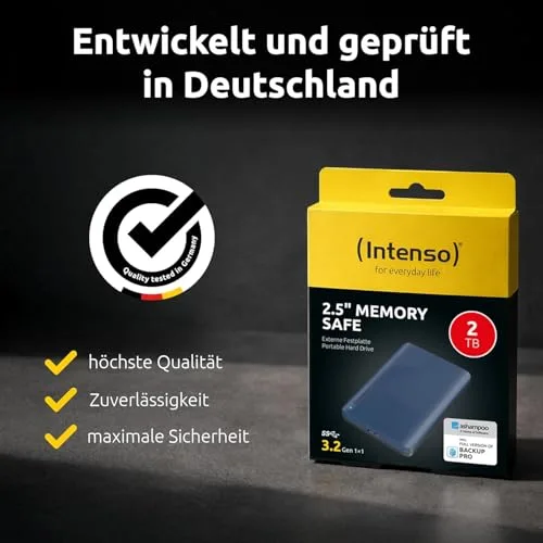 Disque Dur Intenso Memory Safe 2TB Bleu - vue 8