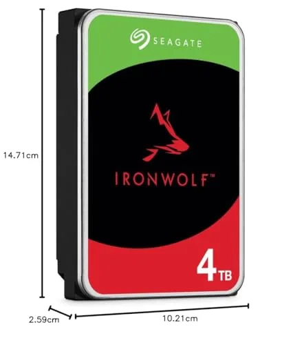 Disque dur interne 4TB - Seagate - IronWolf - 35 pouces - 4000 Go - 5400 RPM - Serial ATA III - NAS - 256 Mo cache - vue 8