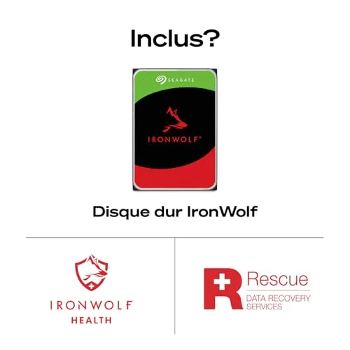 Disque dur interne NAS HDD - SEAGATE - IronWolf - 4 To - SATA 6 Go/s - 5400 tr/min - vue 3