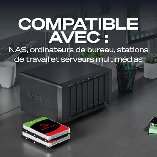 Disque dur interne NAS HDD - SEAGATE - IronWolf - 4 To - SATA 6 Go/s - 5400 tr/min - vue 8