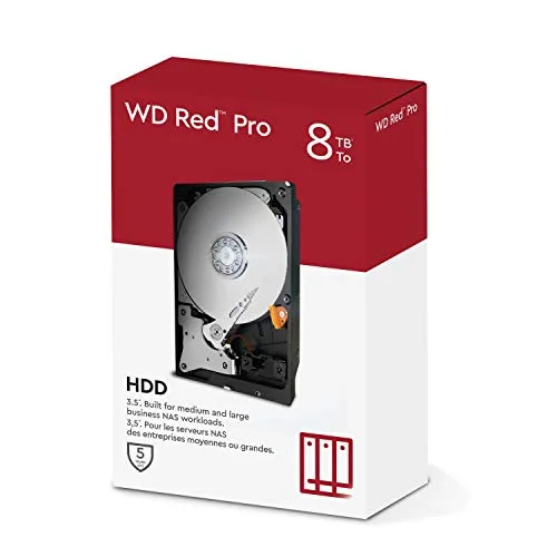 Disque Dur Interne NAS - WESTERN DIGITAL - WD Red Pro - 8 To - 7200 TR/Min - SATA 6 Go/s - vue 2
