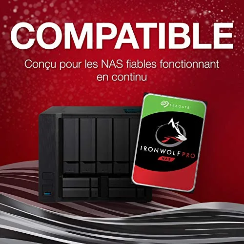 Disque dur interne Seagate IronWolf Pro 16 To - SATA 6Gb/s - 7200 Tours/min - 256 Mo - pour NAS 512e - vue 3