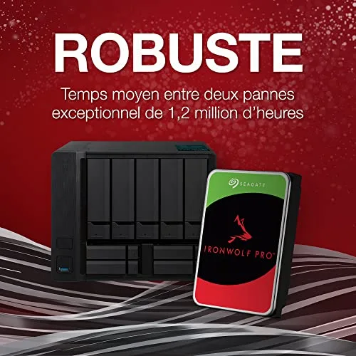 Disque dur - Seagate - IronWolf Pro ST10000NE000 - 10 To - SATA 6Gb/s - 7200 RPM - vue 5