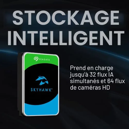 Disque dur - SEAGATE - SkyHawk AI - 16 To - SATA 6Gb/s - 3.5 pouces - vue 5