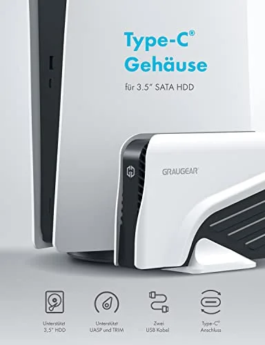 Graugear Disque dur jeu 8 To USB 3.1 - vue 3