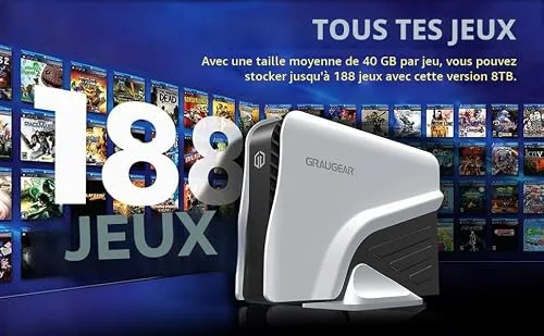 Graugear Externe 4TB HDD PS4 PS5 - vue 2