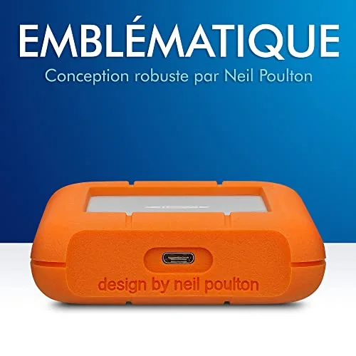 LaCie Rugged Secure STFR2000403 2 To - vue 3