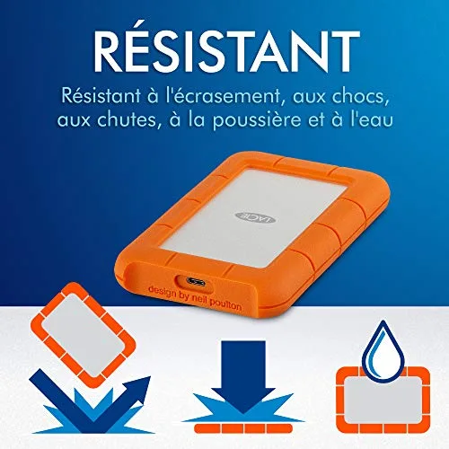 LaCie Rugged Secure STFR2000403 2 To - vue 5