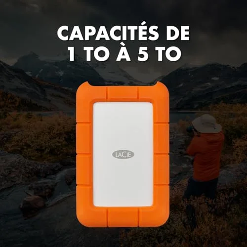 LaCie Rugged USB-C 1 To Orange - vue 7