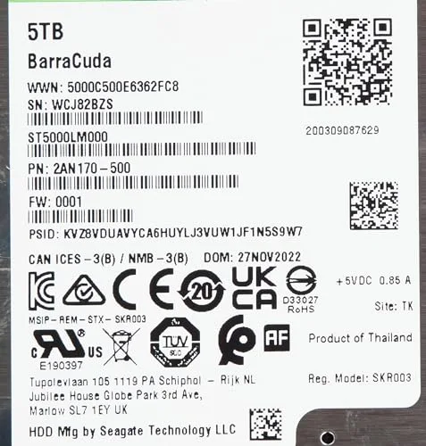 Seagate BarraCuda ST5000LM000 5 To 2.5" - vue 5