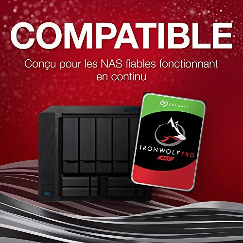 SEAGATE - Disque dur Interne - NAS IronWolf Pro - 14To - 7200 tr/min - 3.5 - vue 3