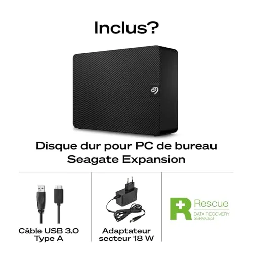 Seagate Expansion USB 3.0 8 To Noir - vue 4
