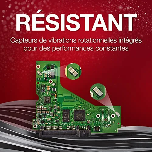 Seagate IronWolf Pro ST10000NE0008 Disque dur 10 To interne 3.5 SATA 6Gb-s 7200 tours-min mémoire tampon : 256 Mo avec 2 - vue 6