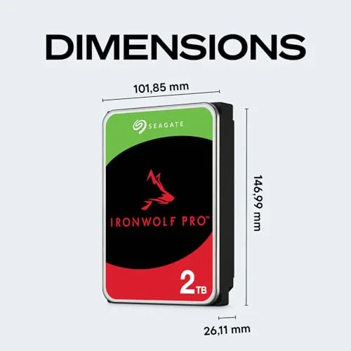 Seagate IronWolf Pro ST2000NT001 2 To - vue 2