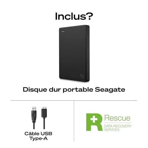 Seagate Portable 5 To - vue 3