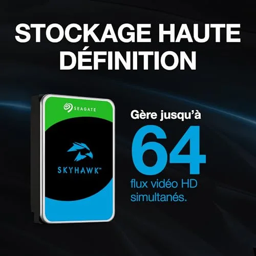 Seagate ST4000VXZ16 SkyHawk 14 To – Disque dur interne surveillance ImagePerfect - vue 6