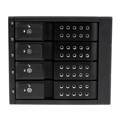 STARTECH Rack amovible sans tiroir pour 4 x HDD SAS II/SATA III 6Gb/s de 35 - Aluminium - vue 2