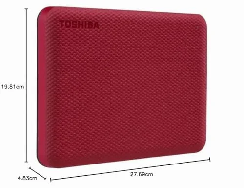 Toshiba Canvio Advance 4 To Rouge - vue 6