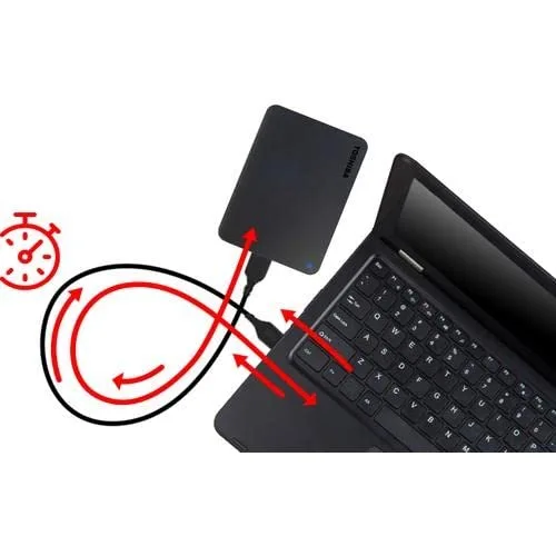 Toshiba Canvio Basics 2 To USB 3.0 Noir - vue 3
