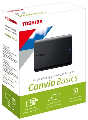 Toshiba Canvio Basics 4 To 2022 Noir - vue 5