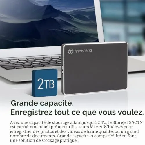 Transcend StoreJet 25C3 1 To - vue 7