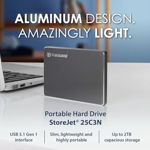 Transcend StoreJet 25C3 2 To - vue 3