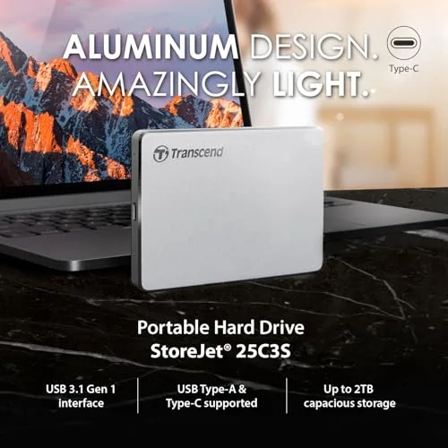 Transcend StoreJet 25C3S 2 To - vue 3