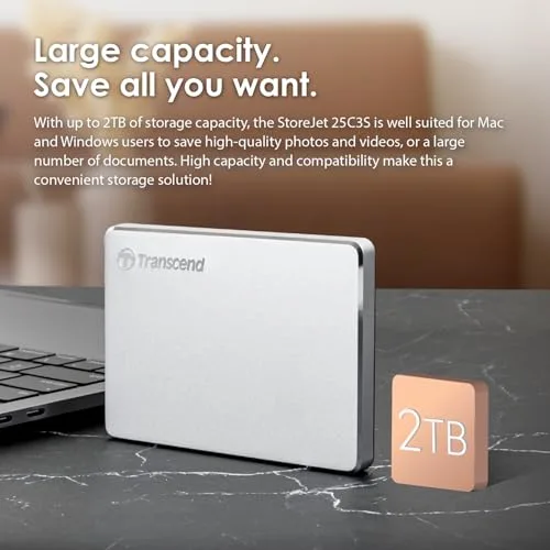 Transcend StoreJet 25C3S 2 To - vue 8